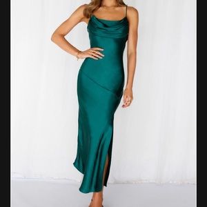 Saints and Secrets Emerald Green Midi Dress